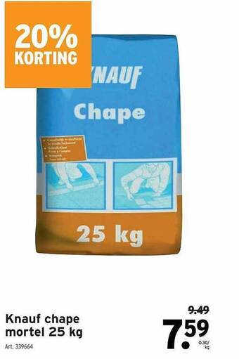 GAMMA Knauf chape mortel 25 kg aanbieding