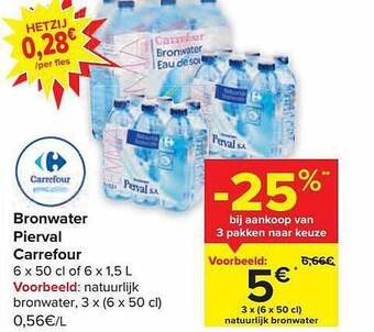 Carrefour Bronwater pierval aanbieding