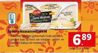 Lidl Sol & mar spaans kaasassortiment aanbieding