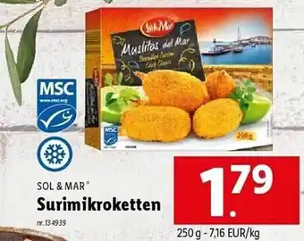 Lidl Sol & mar surimikroketten aanbieding