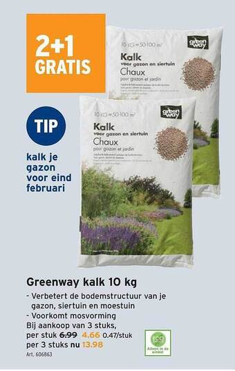 GAMMA Greenway kalk 10 kg aanbieding