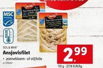 Lidl Sol & mar ansjovisfilet aanbieding