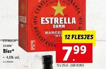 Lidl Estrella damm bier aanbieding