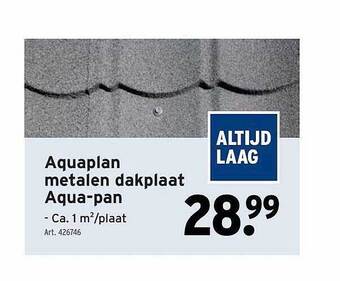GAMMA Aquaplan metalen dakplaat aquapan aanbieding