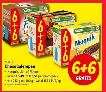 Lidl Nestle chocoladerepen aanbieding