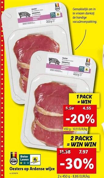 Lidl Oesters op ardense wijze aanbieding