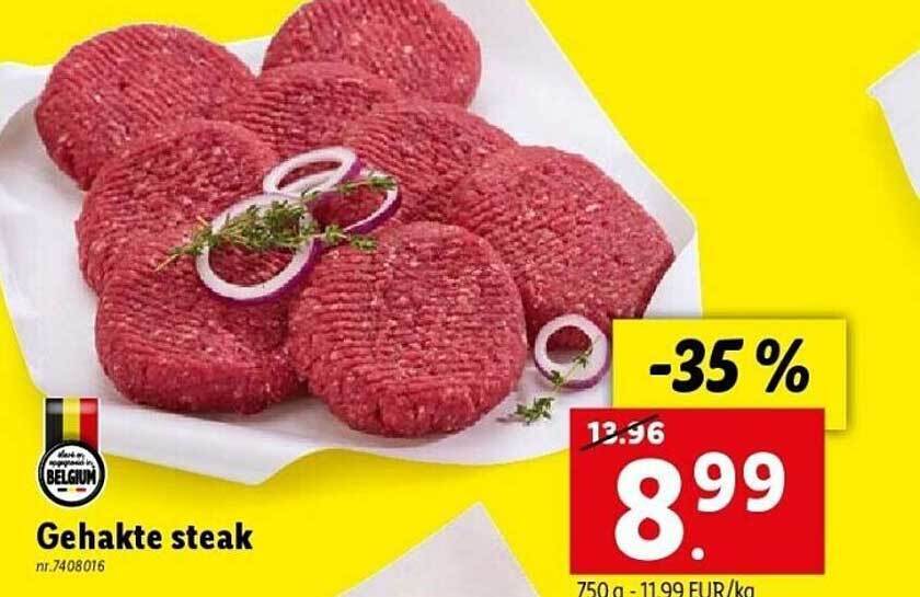 Gehakte steak promotie bij Lidl