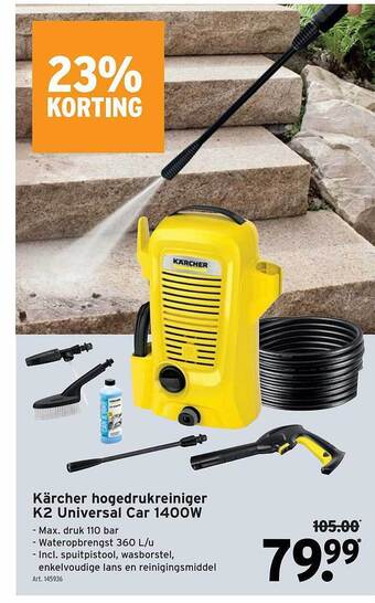 GAMMA Kärcher hogedrukreiniger k2 universal car aanbieding