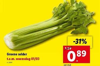 Lidl Groene selder aanbieding