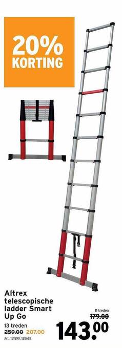 GAMMA Altrex telescopische ladder smart up go aanbieding