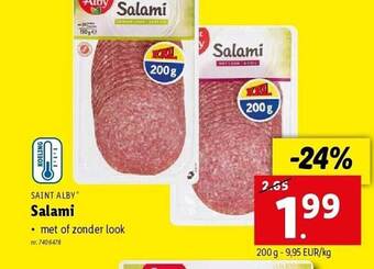 Lidl Saint alby salami aanbieding