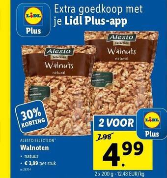 Lidl Alesto selection walnoten aanbieding
