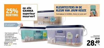 GAMMA Op alle gamma superieur muurverf aanbieding