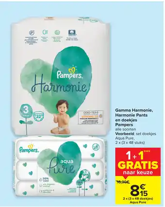 Carrefour Gamma Harmonie, Harmonie Pants en doekjes Pampers aanbieding