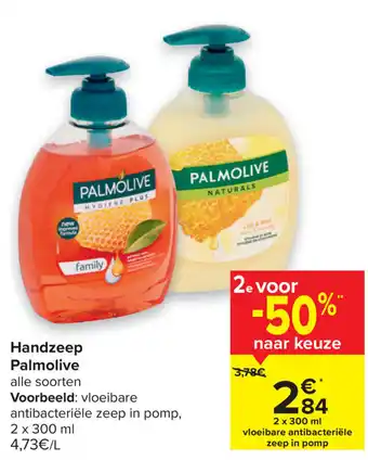 Carrefour Handzeep Palmolive aanbieding