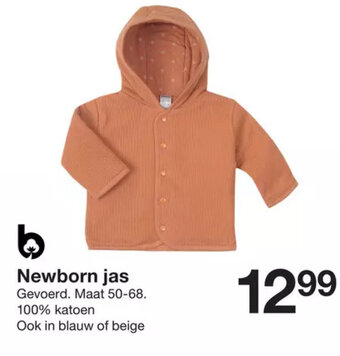 Zeeman Newborn Jas Maat 50-68 aanbieding