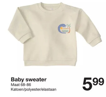Zeeman Baby Sweater Maat 68-86 aanbieding