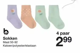 Zeeman Sokken Maat 50-92 4 Paar aanbieding