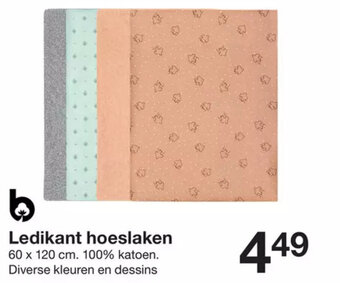 Zeeman Ledikant Hoeslaken 60 x 120cm aanbieding
