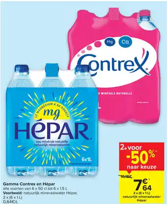 Carrefour Gamma Contrex en Hépar aanbieding