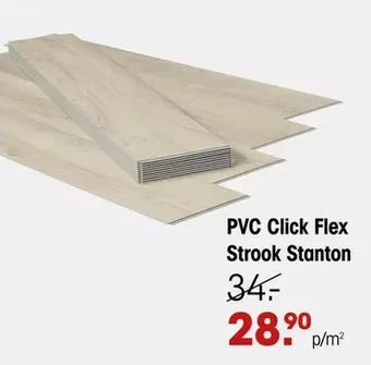 Kwantum Pvc click flex strook stanton aanbieding