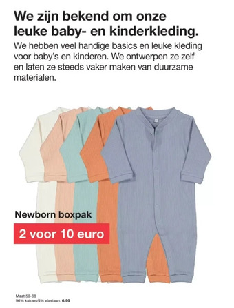 Zeeman Newborn boxpak aanbieding