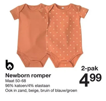 Zeeman Newborn romper aanbieding