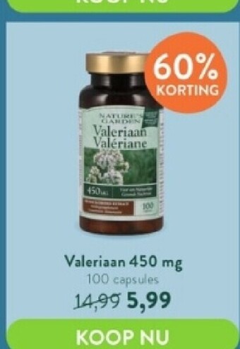 Holland & Barrett Valeriaan 450 mg 100 capsules aanbieding