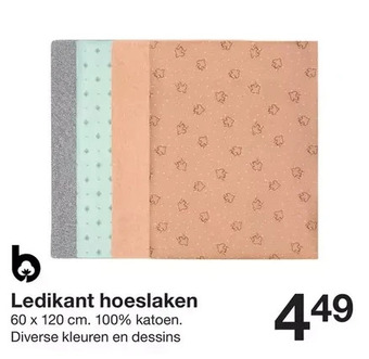 Zeeman Ledikant hoeslaken aanbieding