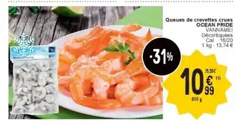 Cora Queues de crevettes crues ocean pride aanbieding