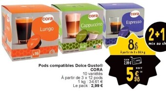 Cora Pods compatibles dolce gusto aanbieding