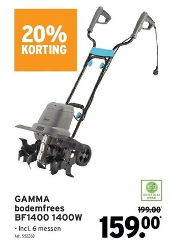 GAMMA Gamma bodemfrees bf1400 1400w aanbieding