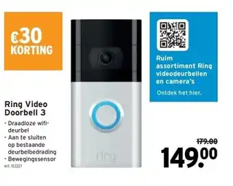 GAMMA Ring video doorbell 3 aanbieding