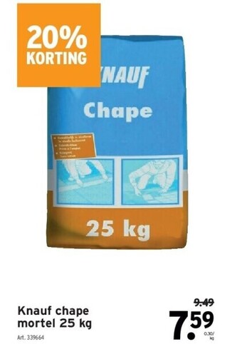 GAMMA Knauf chape mortel 25 kg aanbieding