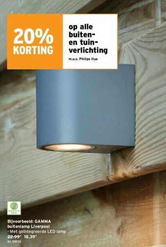 GAMMA Gamma buitenlamp liverpool aanbieding