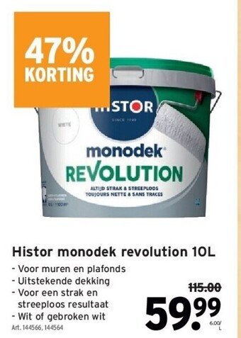 GAMMA Histor monodek revolution 10l aanbieding