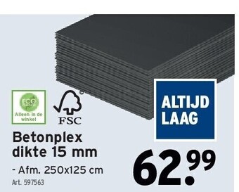 GAMMA Betonplex dikte 15 mm aanbieding