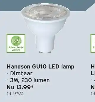 GAMMA Handson gu10 led lamp aanbieding