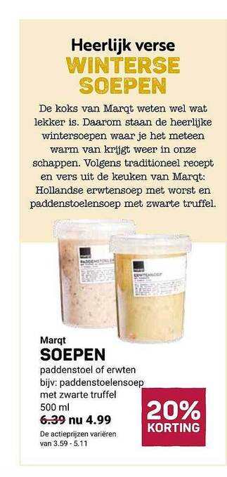 Ekoplaza Marqt soepen aanbieding