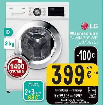 Cora Lg wasmachine aanbieding