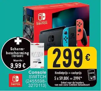 Cora Console nintendo switch aanbieding