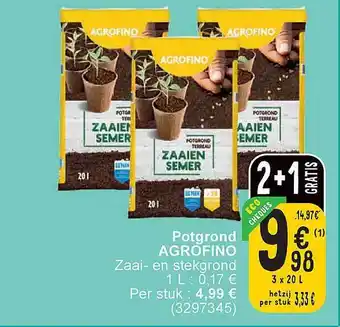 Cora Potgrond agrofino aanbieding