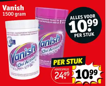 Kruidvat Vanish 1500 gram per stuk aanbieding
