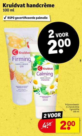 Kruidvat Handcreme 100 ml aanbieding