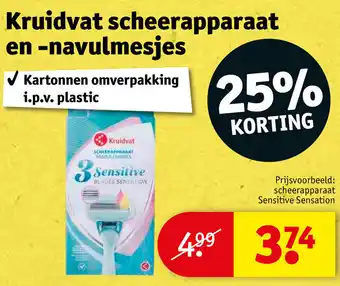 Kruidvat Scheerapparaat en -navulmesjes aanbieding
