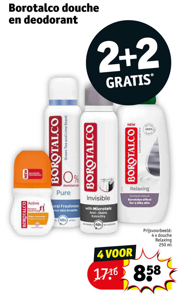 Borotalco douche en deodorant promotie bij Kruidvat
