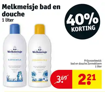 Kruidvat Melkmeisje bad en douche 1 liter aanbieding