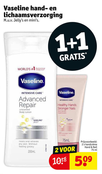 Kruidvat Vaseline hand -en lichaamsverzorging aanbieding