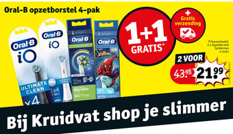Kruidvat Oral-B opzetborstel 4-pak aanbieding