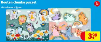 Kruidvat Houten chunky puzzel 2+ jaar aanbieding
